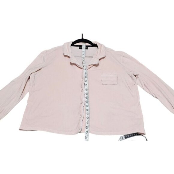 House Of Harlow 1960 Women's Pink Button-Down Pajama Set Size M - Picture 7 of 14